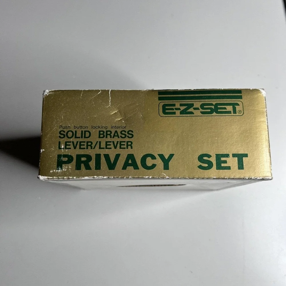 EZ-Set Solid Polished Brass Privacy Door Lever Set Interior‎ BP-502TU-VA-US3